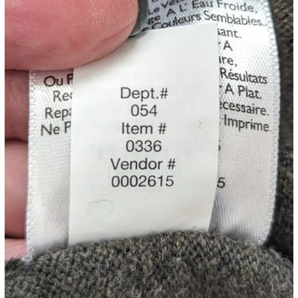 Eddie Bauer Sweater Men 2XL Cotton Merino Wool Long Sleeve V Neck Pullover Gray